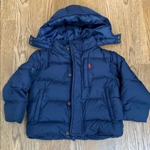 Polo Ralph Lauren navy blue down puffer coat